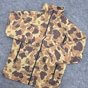 Denali USA Mens Duck Camo Full Zip Nylon Jacket Made in USA Large Brown Tan